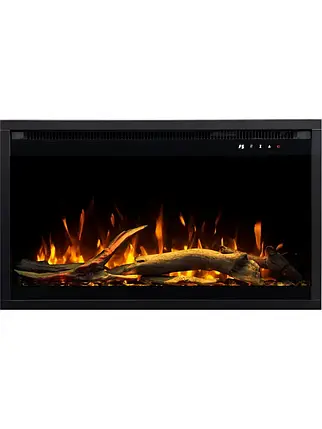 Вбудований декоративний електрокамін для дому, Aflamo 3D 45х90, фото 1