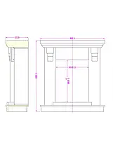 Підлоговий класичний електрокамін обігрівач з порталом Aflamo STONES + LED 50, фото 2