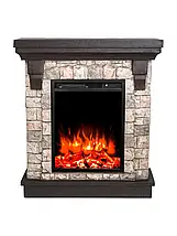 Підлоговий класичний електрокамін обігрівач з порталом Aflamo STONES + LED 50, фото 3
