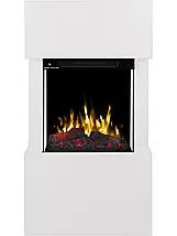 Класичний підлоговий електрокамін обігрівач з порталом AFLAMO TEXEL Білий і Чорний + TOWER 46, 60 см, фото 2