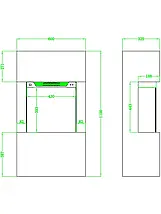 Підлоговий класичний електрокамін обігрівач з порталом AFLAMO TEXEL Білий і Чорний + TOWER 46, фото 3