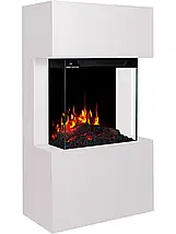 Класичний підлоговий електрокамін обігрівач з порталом AFLAMO TEXEL Білий і Чорний + TOWER 46, 60 см, фото 4