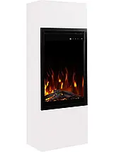 Класичний підлоговий електрокамін обігрівач з порталом AFLAMO MILOS 40 Білий і Чорний + 3D 60х40, 40 см, фото 5