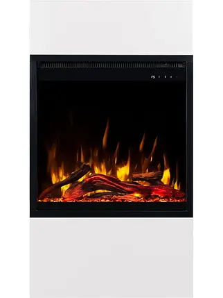 Класичний підлоговий електрокамін обігрівач з порталом AFLAMO MILOS 60 Білий і Чорний + 3D 60х40, 60 см, фото 1