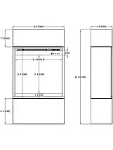 Класичний підлоговий електрокамін обігрівач з порталом AFLAMO MILOS 60 Білий і Чорний + 3D 60х40, 60 см, фото 2