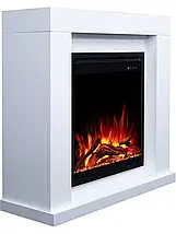 Класичний підлоговий електрокамін обігрівач з порталом AFLAMO JOLO Чорний+ 3D 60x60, фото 5