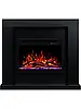 Класичний підлоговий електрокамін обігрівач з порталом AFLAMO JOLO Чорний+ 3D 60x60, фото 9