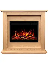 Класичний підлоговий електрокамін обігрівач з порталом AFLAMO SUND Дуб + 3D 60x60, 94 см, фото 5