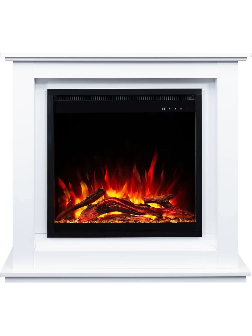 Класичний підлоговий електрокамін обігрівач з порталом AFLAMO SUND Чорний + 3D 60x60