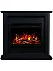 Класичний підлоговий електрокамін обігрівач з порталом AFLAMO SUND Чорний + 3D 60x60, фото 8
