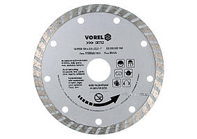 Диск алмазний по каменю Vorel Turbo 125x22.2x2мм (08752)