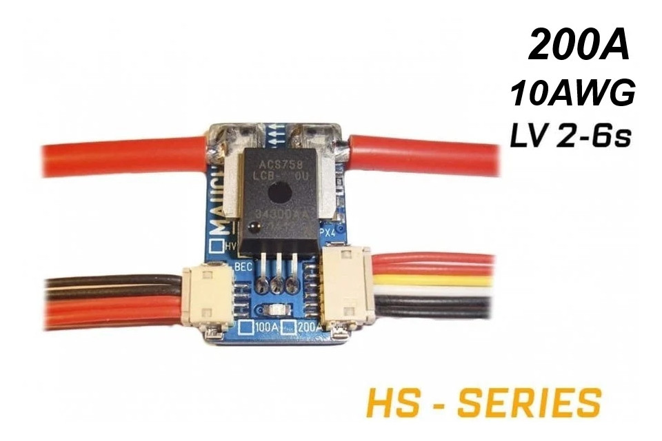 Датчик батареї MAUCH HS 200-LV 200A для LiPo до 6S з кабелем та AWG10 проводами (HM)