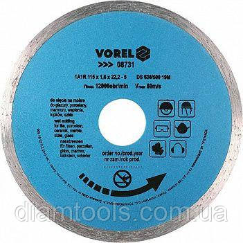Диск алмазний по плитці Vorel 115x22.2x1.6 (08731)