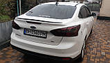Спойлер кришки багажника Ford Focus III Sedan 2011-2017р. Задній дефлектор багажника LIP Форд Фокус Седан ІІІ., фото 10
