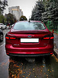 Спойлер кришки багажника Ford Focus III Sedan 2011-2017р. Задній дефлектор багажника LIP Форд Фокус Седан ІІІ., фото 8