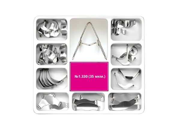 Універсальний набір матриць ТОР метал. замкових контурних №1.330 (35 мкм.), фото 1