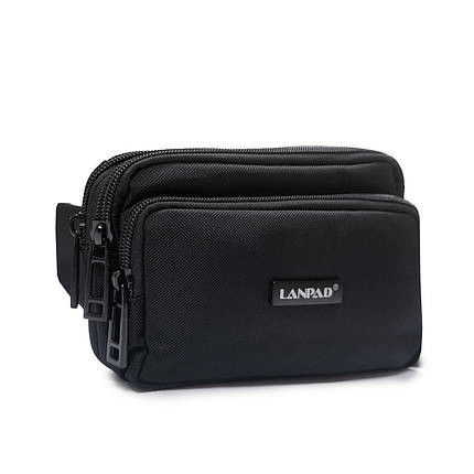 PODIUM Сумка Чоловіча На пояс нейлон Lanpad 35007 black, фото 1