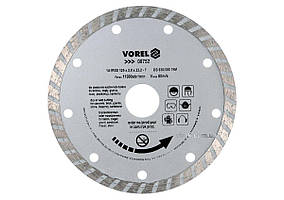 Диск алмазний по каменю Vorel Turbo 125x22.2x2мм (08752)