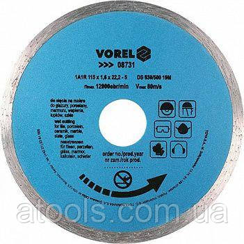 Диск алмазний по плитці Vorel 115x22.2x1.6 (08731)