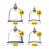 Вакуумні масажні банки 4FIZJO для тіла (китайські/атницелюлітні банки) 24 шт з помпою (P-5907739319913), фото 3