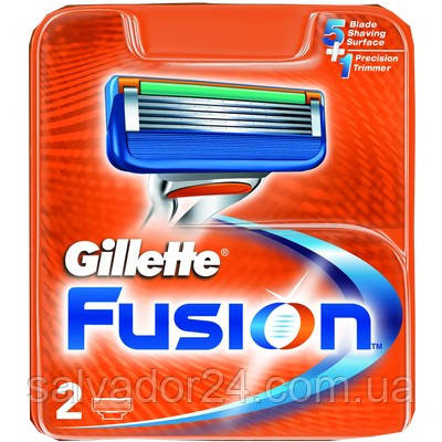 Gillette Fusion 2 шт. в пакованні змінні касети для гоління