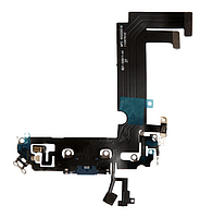 Шлейф для iPhone 12 mini, з роз'ємом зарядки та синхронізації, з мікрофонами, чорний, оригінал PRC