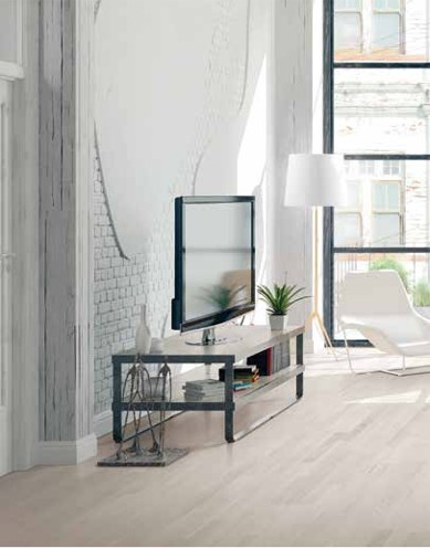 Паркетна дошка Floor`360 Дуб ICE WHITE 3-смугова Лак, фото 1