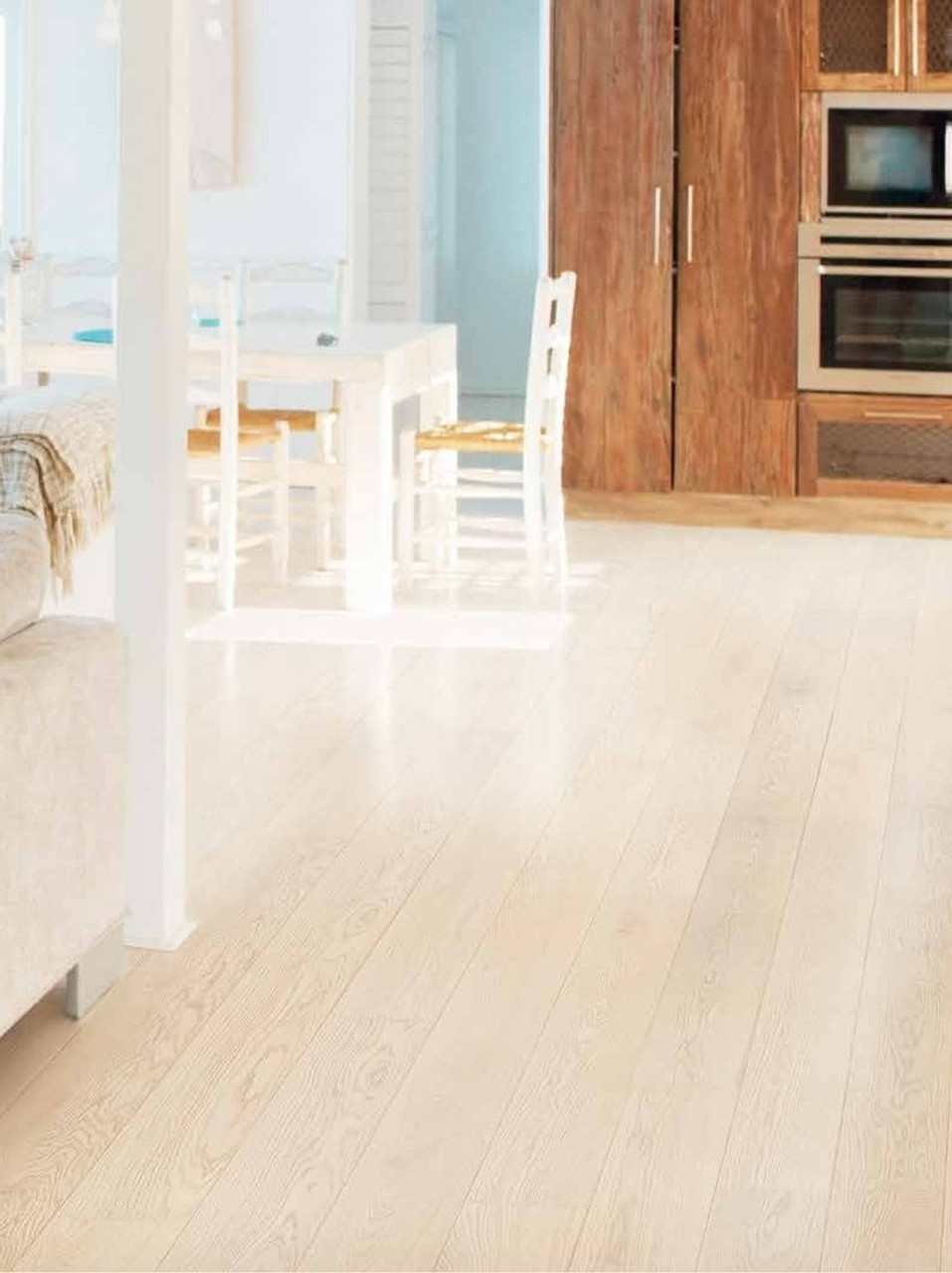 Паркетна дошка Floor`360 Дуб NORDIC WHITE 1-смугова Лак, фото 1
