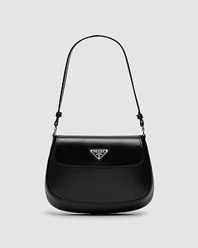 💎 Prada Cleo Lacquered Leather Mini Bag Black 22 х 17 х 3 см