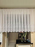 Коротка тюль 1.15 м. Готова тюль на кухню до підвіконня, фото 8