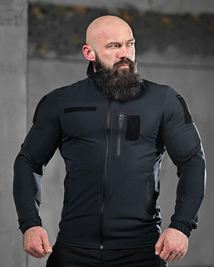 Вітровка тактична Paradox синя ДСНС – еластична з липучками ДЛ6292 ТМ, фото 1