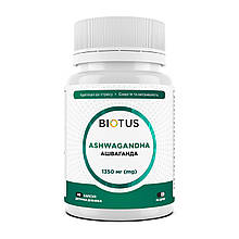 Ашваганда, Ashwagandha, Biotus, 1350 мг, 60 капсул