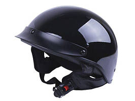 Шолом мотоциклетний VIRTUE MD-513, чорний глянсовий, size S