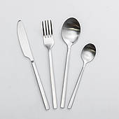 Набір столових приборів на 6 персон 24 предмети столовий набір приборів Сріблястий