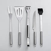 Набір аксесуарів для барбекю, мангала, гриля 5 предметів 40х10х5 см мангальне приладдя