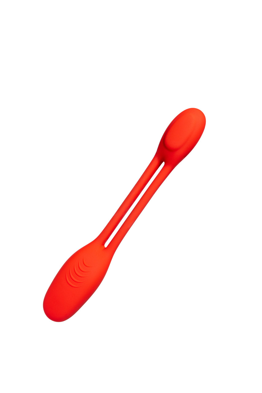 Гнучкий вібратор для пар Every Night Toys Flexible з двома моторчиками, червоний 18+, фото 1
