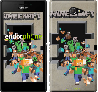 Чехол на Sony Xperia M2 dual D2302 Minecraft 6 "3330c-61"