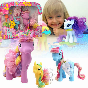Іграшка Конячка для дівчинки з аксесуарами 69003 Набір з 3 поні в коробці