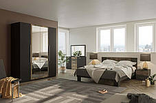 Ліжко Лілея Нова 160 875х1642х2062мм 160х200 Світ Меблів Дуб гранж колоніальний + антрацит, Без каркаса, фото 2