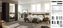 Ліжко Лілея Нова 160 875х1642х2062мм 160х200 Світ Меблів Дуб гранж колоніальний + антрацит, Без каркаса, фото 4