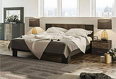 Ліжко Лілея Нова 160 875х1642х2062мм 160х200 Світ Меблів Дуб гранж колоніальний + антрацит, Без каркаса, фото 3