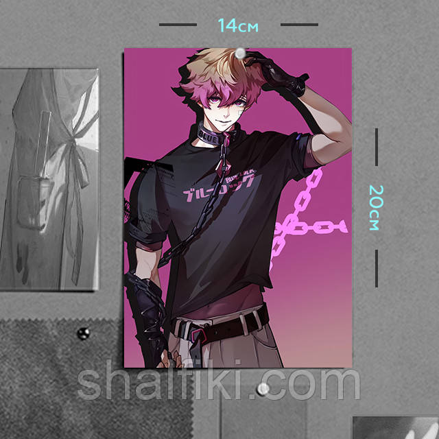 "Алексіс Несс (Синяя тюрьма: Блю Лок / Blue Lock)" плакат (постер) розміром А5 (14х20см), фото 1