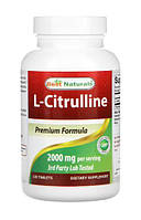 L-цитрулін Best Naturals L-citrulline 2000 mg 120 таблеток (1000 mg per tablet)