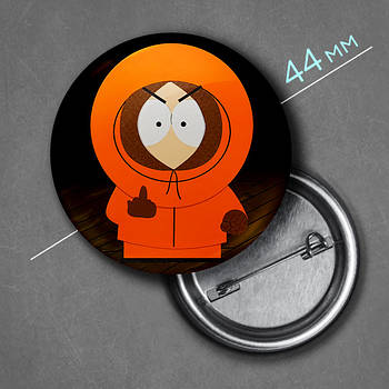 "Кенні Маккормік (Південний парк / South Park)" значок круглий на булавці Ø44 мм