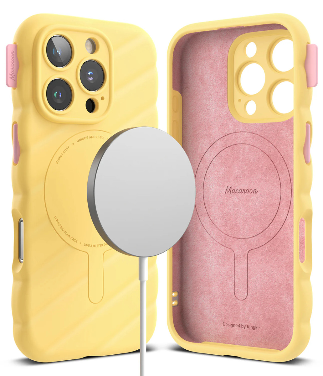 Чохол Ringke Macaron Silicone Magnetic для iPhone 16 Pro Yellow (MAMG936SE46)