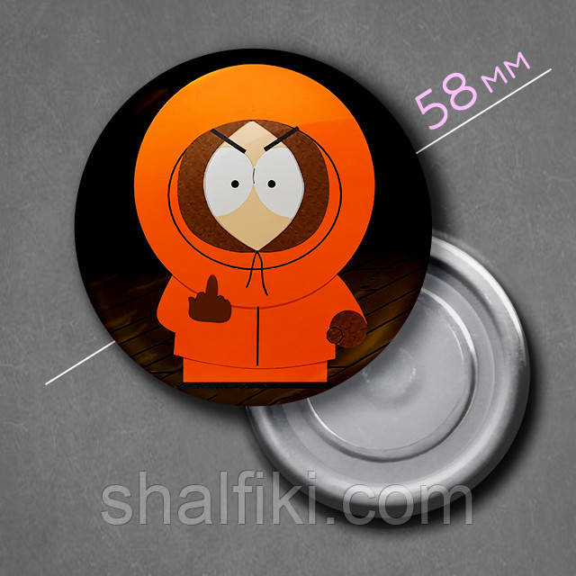 "Кенні Маккормік (Південний парк / South Park)" магніт круглий Ø58 мм, фото 1