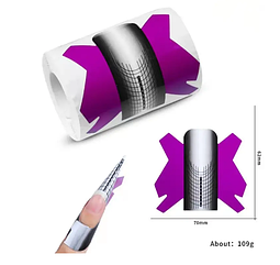 Форми для нарощування широкі фіолетові з чорним 300 шт