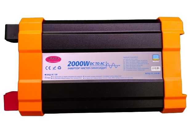 Інвертор WX2027 Pure sine wave inverter 2000 W 12V перетворювач Лучшая цена