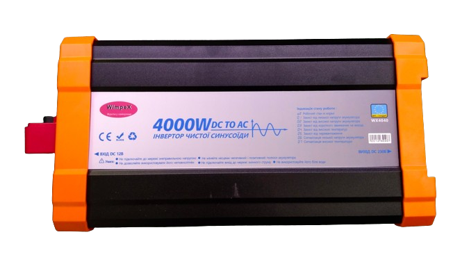 Інвертор WX4040 Pure sine wave inverter 4000W 12V перетворювач Лучшая цена