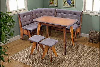 Комплект Лаундж (Стіл + Кух. Куток + 2 Табуретки)